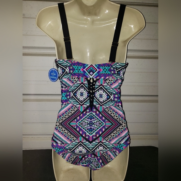Size 6 Swimsuits for All Swimsuit Mastermind Kaleidoscope Underwire one piece - Picture 5 of 6